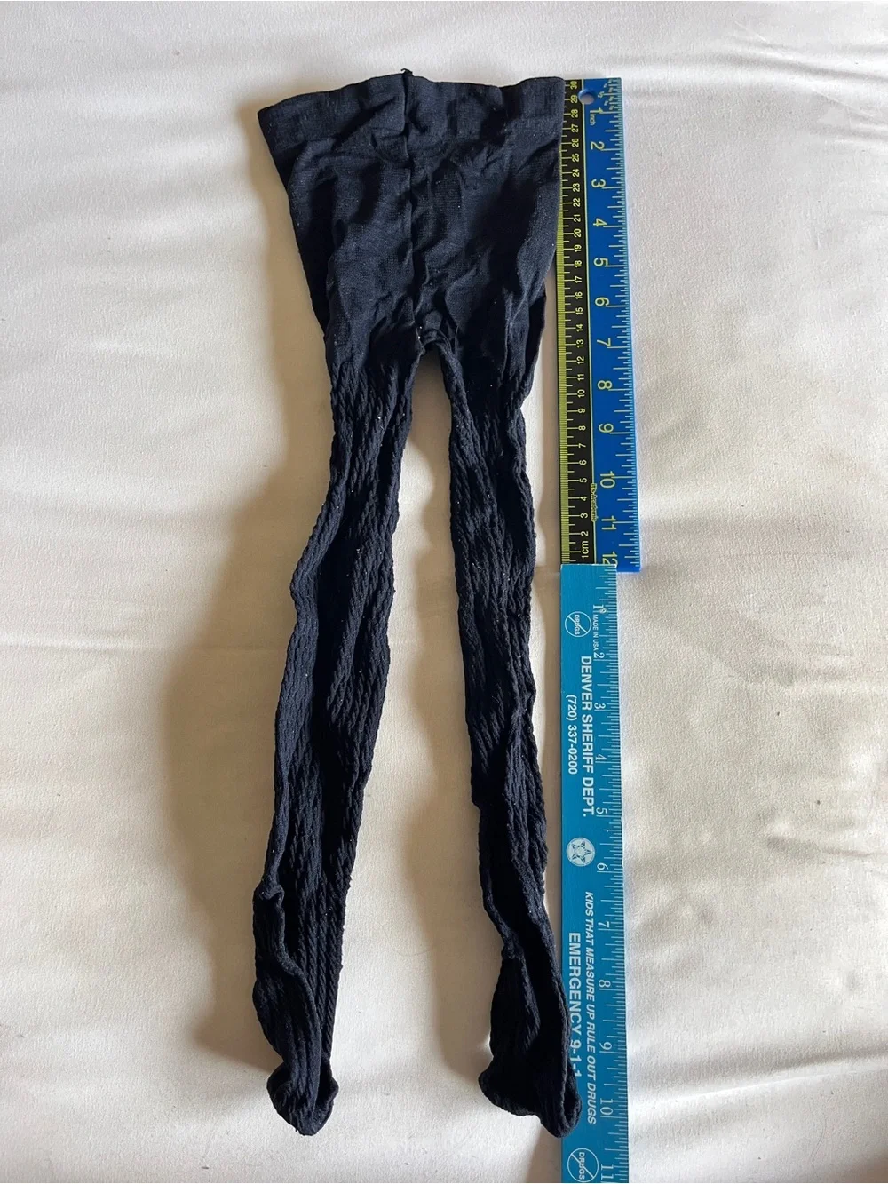 Navy Dark Blue Textured Cable Knit Footed Tights Stockings Stretch Hosiery